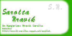 sarolta mravik business card